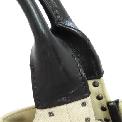 VALENTINO バレンティノ 2WAY ハンドバッグ キャンバス レディース 中古