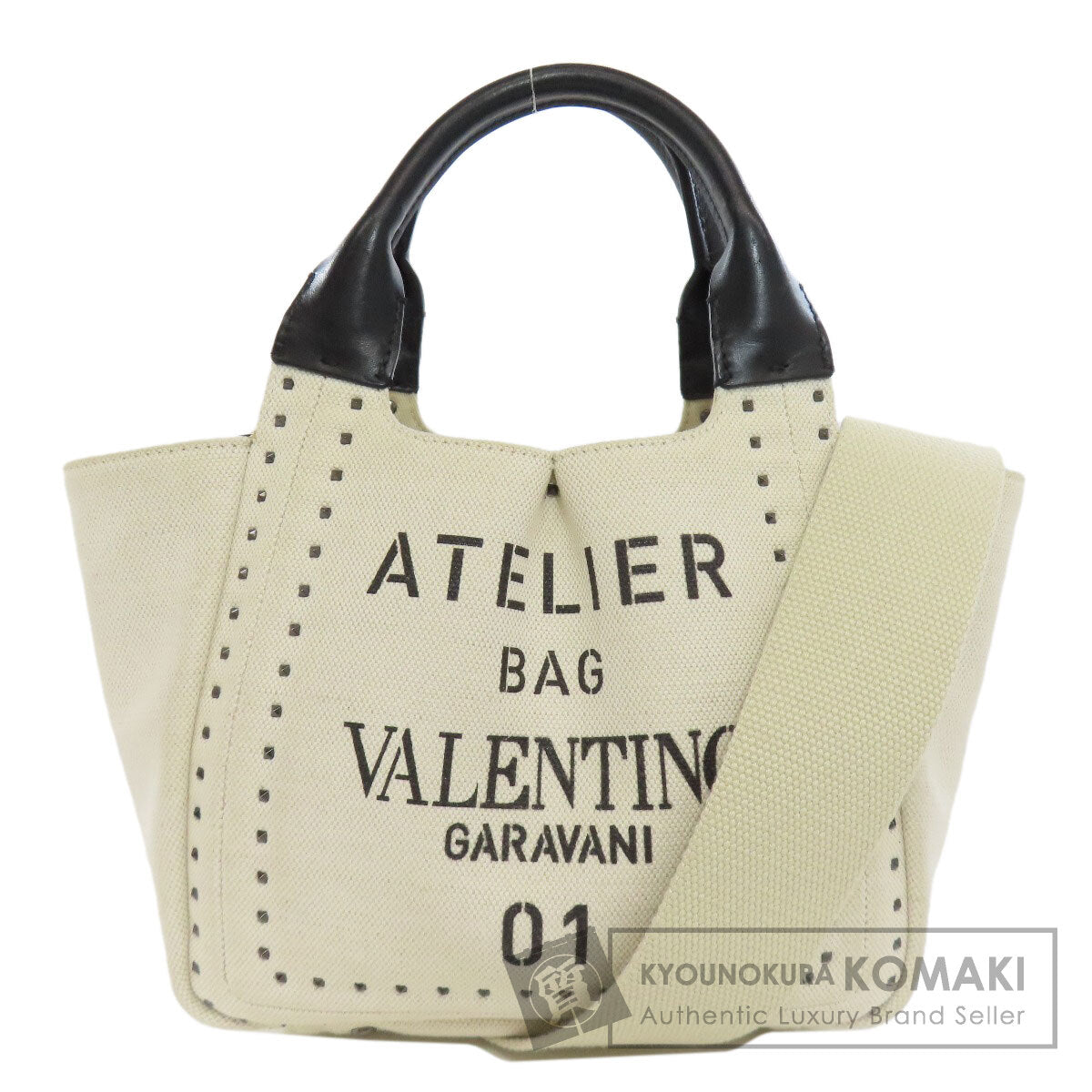 VALENTINO バレンティノ 2WAY ハンドバッグ キャンバス レディース 中古
