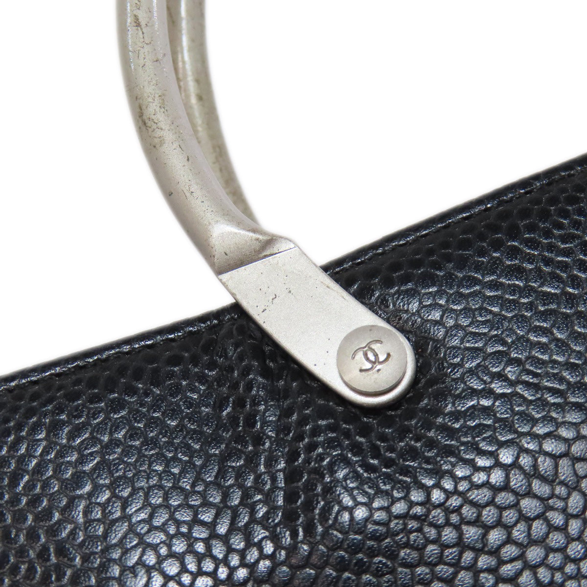 CHANEL シャネル ココマーク ハンドバッグ グレインド カーフスキン レディース 中古