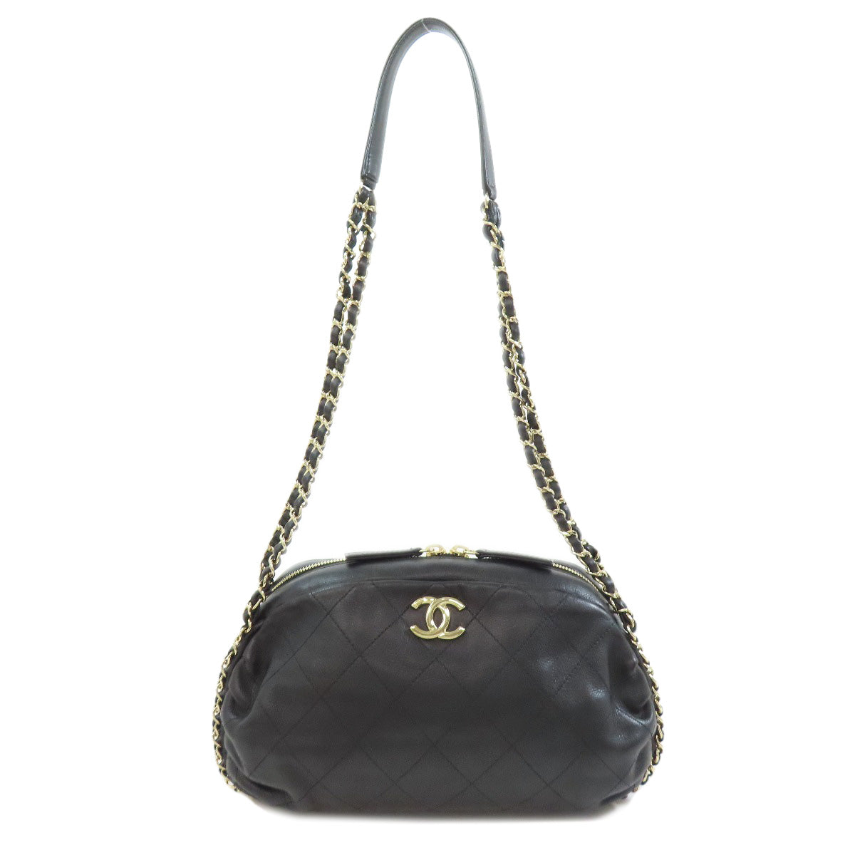 CHANEL シャネル マトラッセ ゴールド金具 ショルダーバッグ ラムスキン レディース 中古