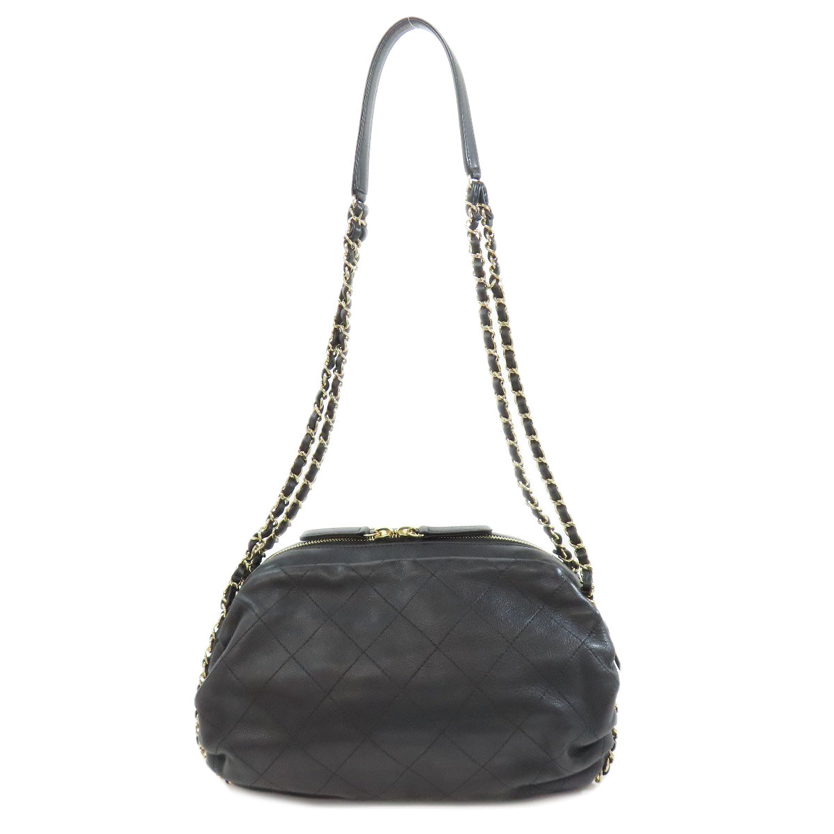 CHANEL シャネル マトラッセ ゴールド金具 ショルダーバッグ ラムスキン レディース 中古