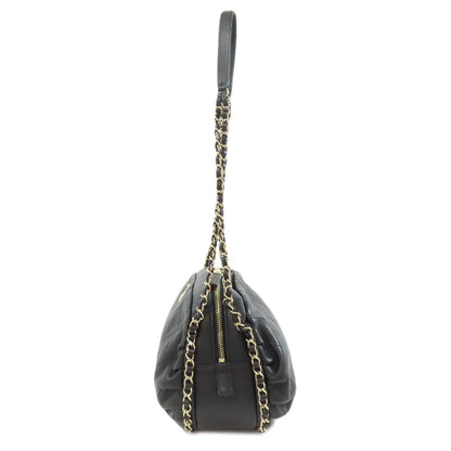 CHANEL シャネル マトラッセ ゴールド金具 ショルダーバッグ ラムスキン レディース 中古