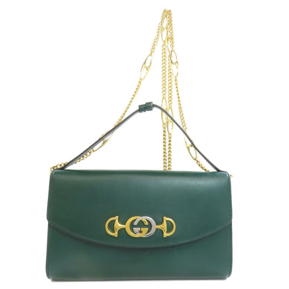 GUCCI グッチ 572375 ズゥミ チェーンショルダー ハンドバッグ カーフ レディース 中古