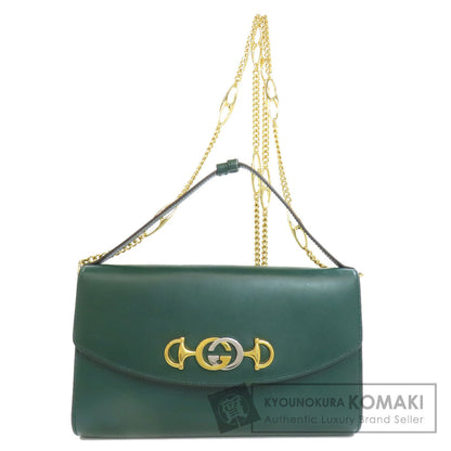 GUCCI グッチ 572375 ズゥミ チェーンショルダー ハンドバッグ カーフ レディース 中古