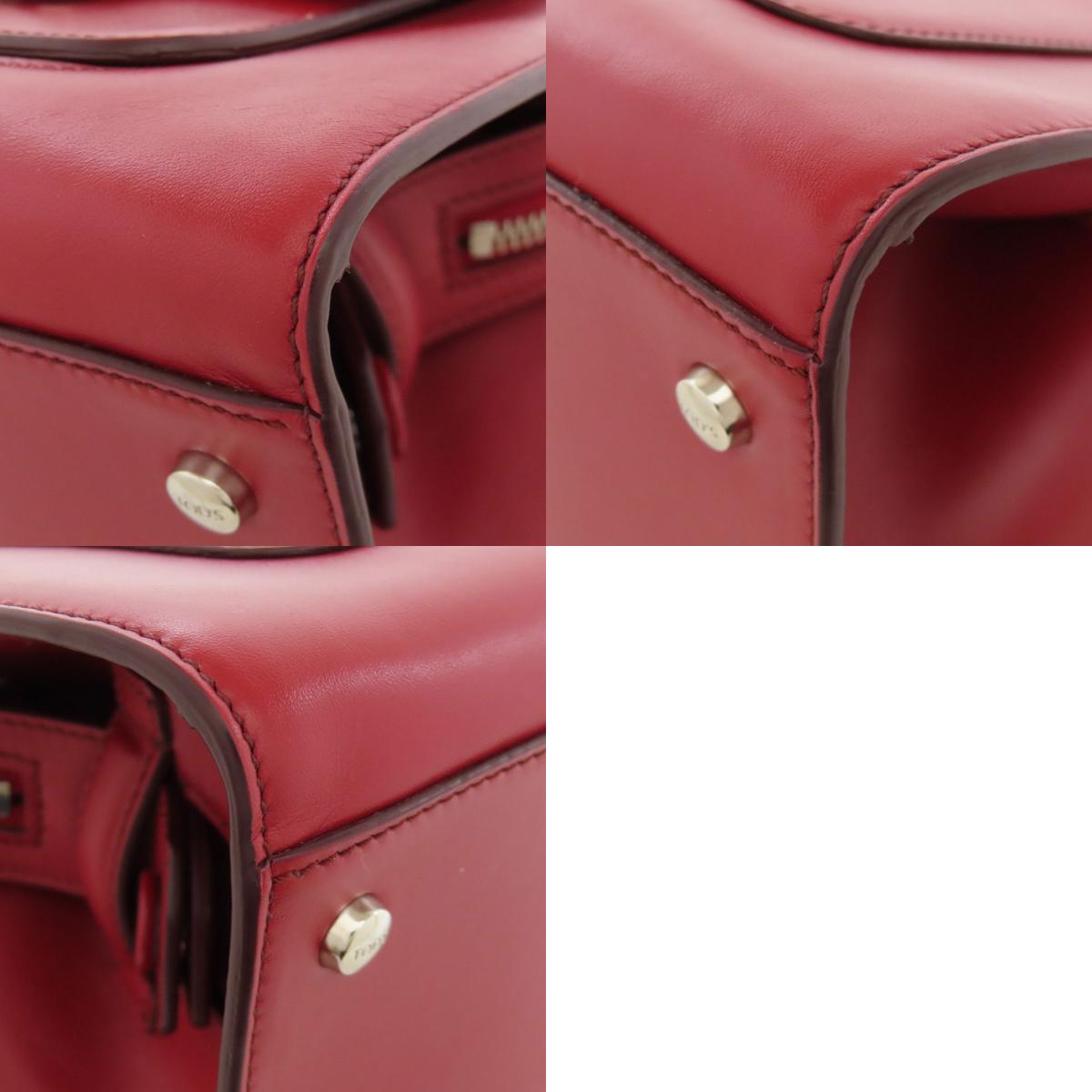 TODS トッズ ダブルT 2WAY ハンドバッグ レザー レディース 中古