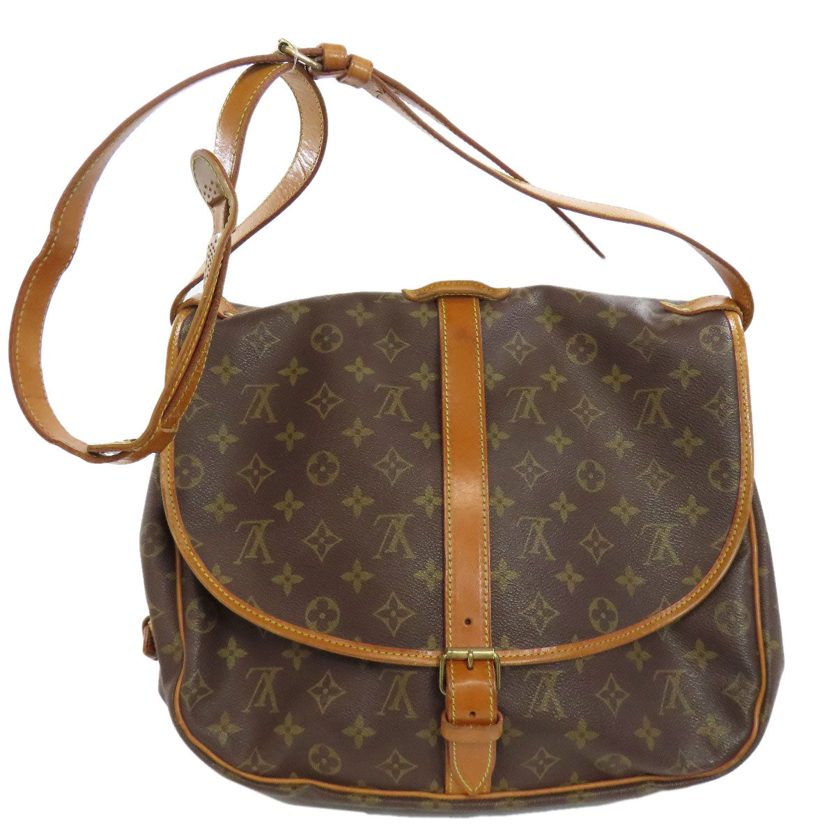 LOUIS VUITTON ルイヴィトン M42254 ソミュール ショルダーバッグ モノグラムキャンバス レディース 中古