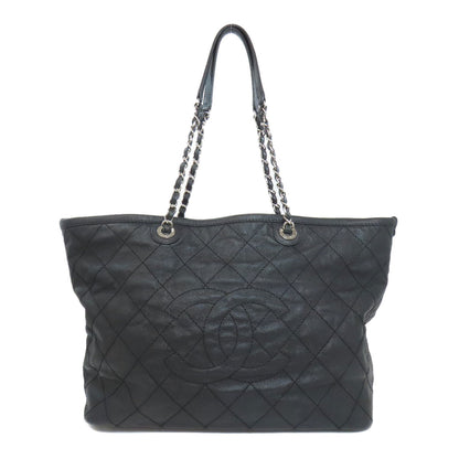 CHANEL シャネル マトラッセ シルバー金具 トートバッグ グレインド カーフスキン レディース 中古