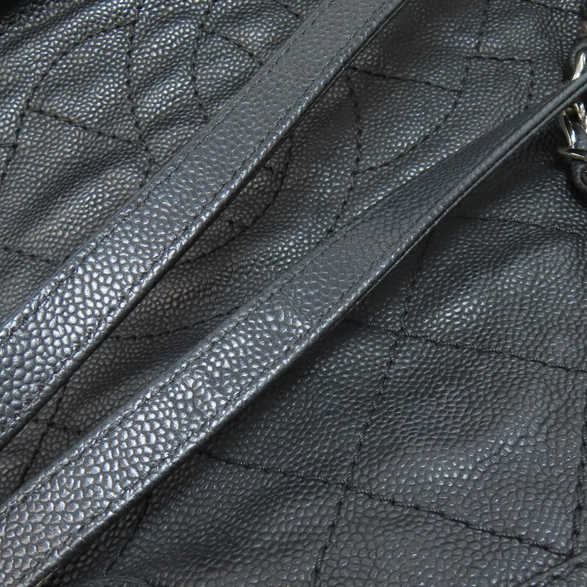CHANEL シャネル マトラッセ シルバー金具 トートバッグ グレインド カーフスキン レディース 中古