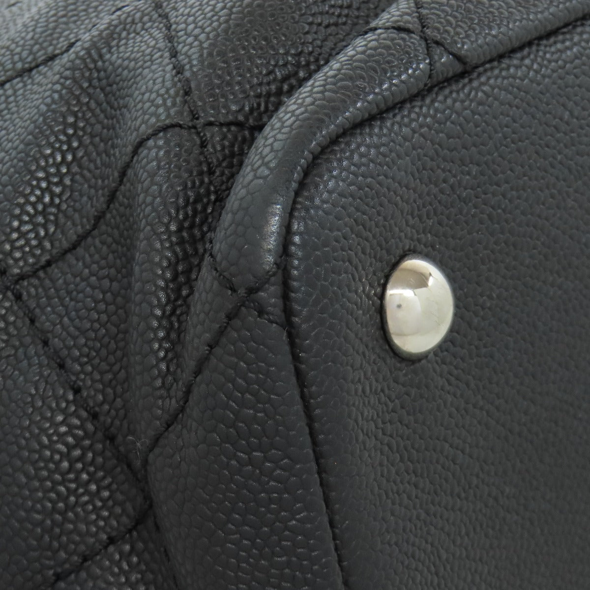 CHANEL シャネル マトラッセ シルバー金具 トートバッグ グレインド カーフスキン レディース 中古