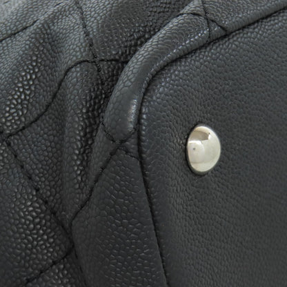 CHANEL シャネル マトラッセ シルバー金具 トートバッグ グレインド カーフスキン レディース 中古