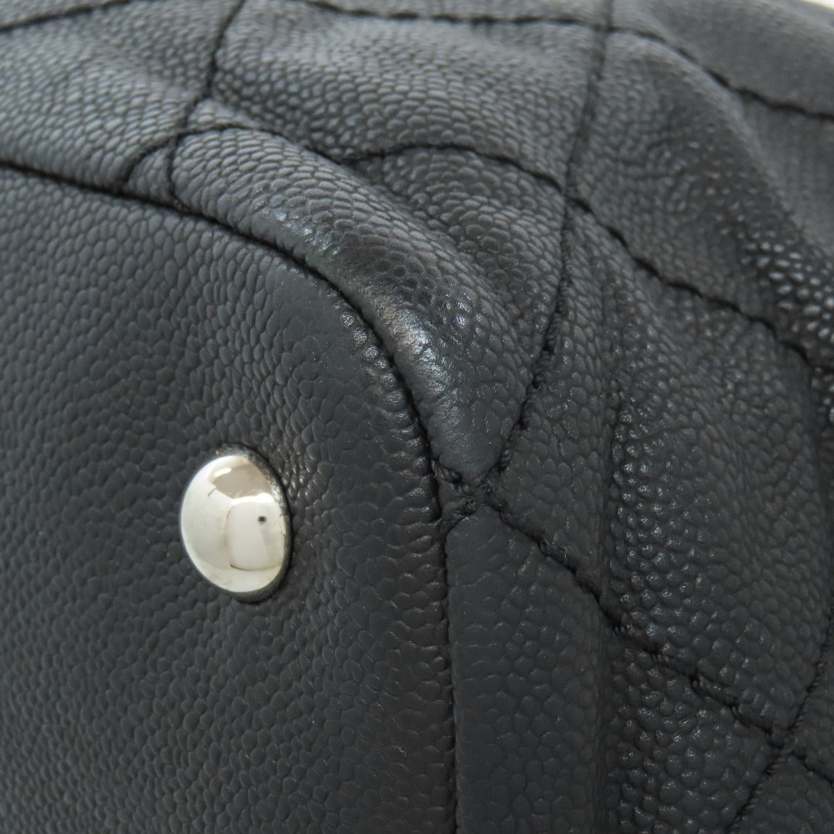 CHANEL シャネル マトラッセ シルバー金具 トートバッグ グレインド カーフスキン レディース 中古
