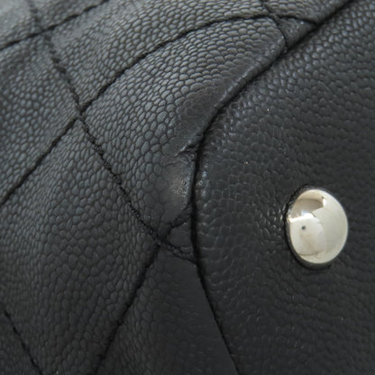 CHANEL シャネル マトラッセ シルバー金具 トートバッグ グレインド カーフスキン レディース 中古