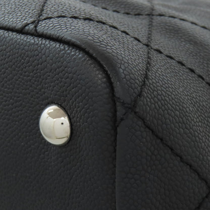 CHANEL シャネル マトラッセ シルバー金具 トートバッグ グレインド カーフスキン レディース 中古