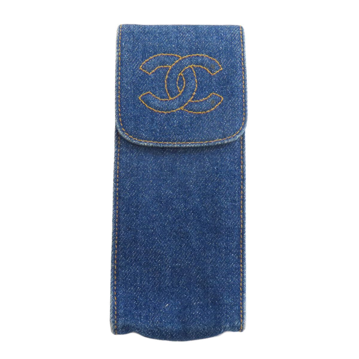 CHANEL シャネル ココマーク メガネケース デニム レディース 中古