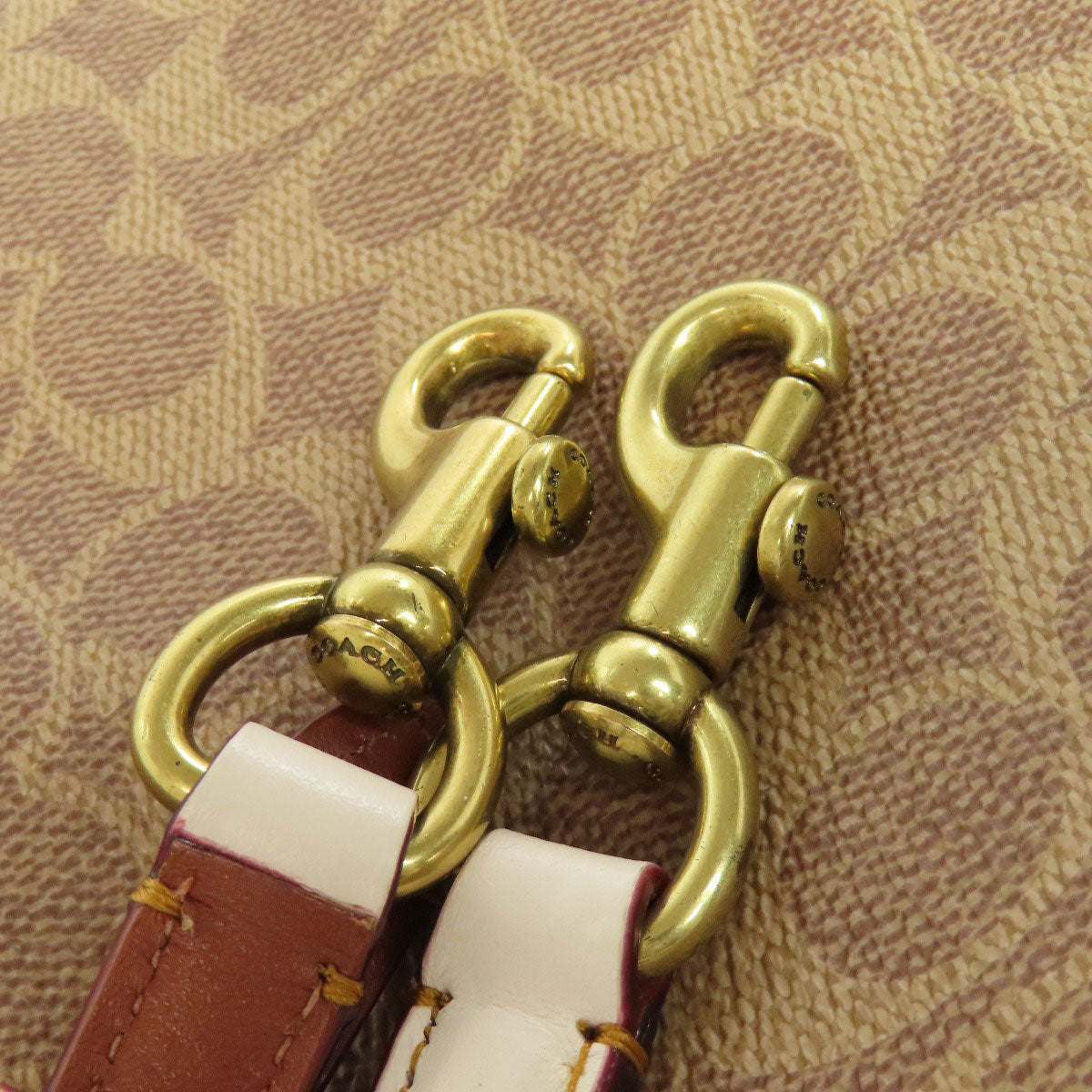 COACH コーチ 38580 サットン ホーボー ワンショルダー シグネチャー 2WAY ショルダーバッグ PVC レディース 中古