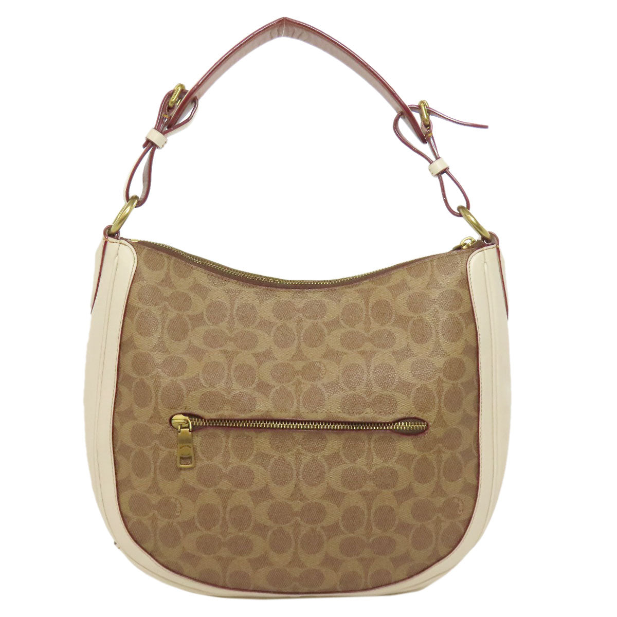 COACH コーチ 38580 サットン ホーボー ワンショルダー シグネチャー 2WAY ショルダーバッグ PVC レディース 中古