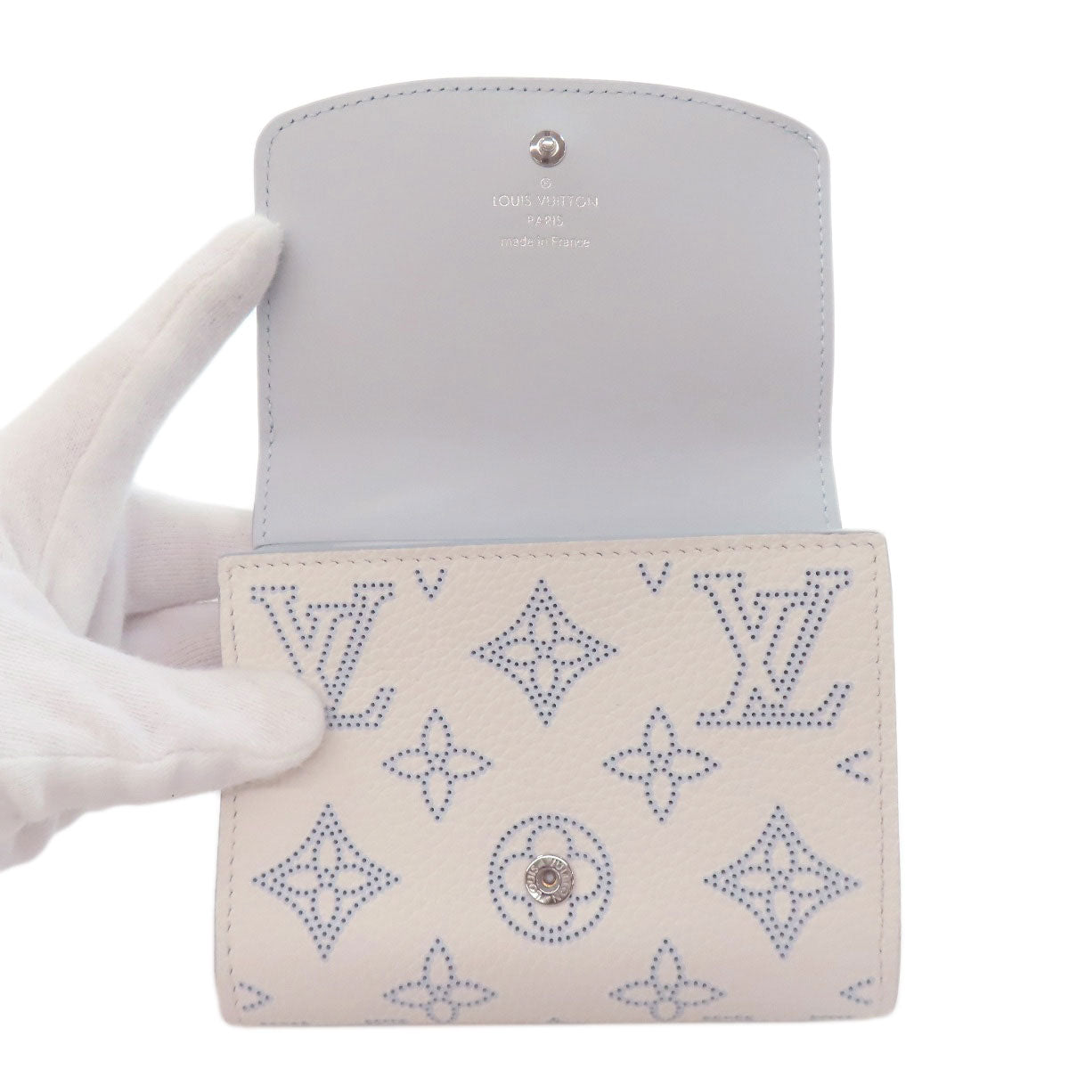 LOUIS VUITTON ルイヴィトン M11802 ポルトフォイユ・イリス コンパクト 日本限定 二つ折り財布（小銭入れあり） マヒナレザー レディース 中古