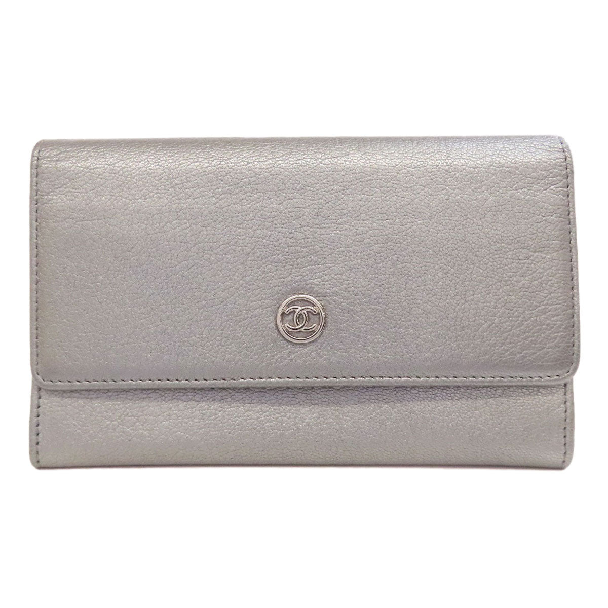 CHANEL シャネル ココマーク シルバー金具 長財布（小銭入れあり） カーフ レディース 中古