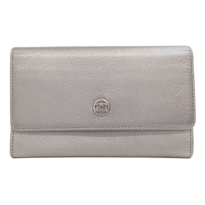CHANEL シャネル ココマーク シルバー金具 長財布（小銭入れあり） カーフ レディース 中古