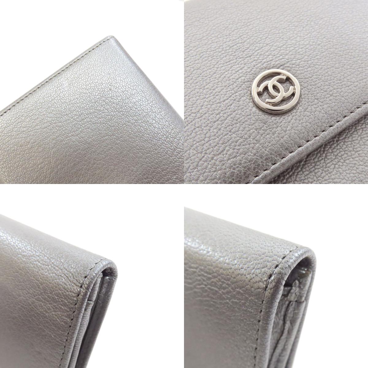 CHANEL シャネル ココマーク シルバー金具 長財布（小銭入れあり） カーフ レディース 中古