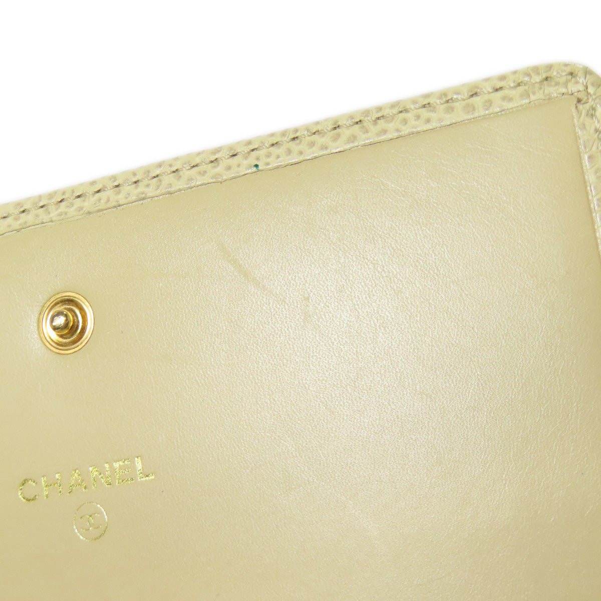 CHANEL シャネル ココマーク ゴールド金具 二つ折り財布（小銭入れあり） グレインド カーフスキン レディース 中古