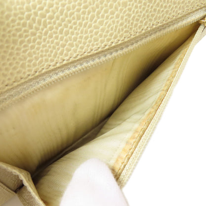 CHANEL シャネル ココマーク ゴールド金具 二つ折り財布（小銭入れあり） グレインド カーフスキン レディース 中古