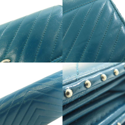 CHANEL シャネル Vステッチ ココマーク シルバー金具 長財布（小銭入れあり） カーフ レディース 中古