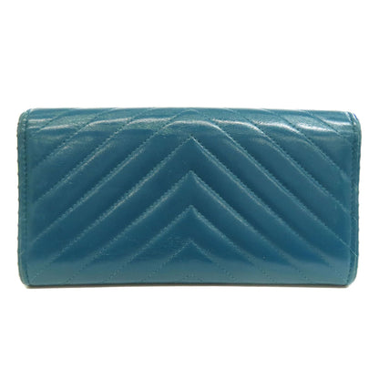 CHANEL シャネル Vステッチ ココマーク シルバー金具 長財布（小銭入れあり） カーフ レディース 中古