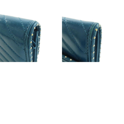 CHANEL シャネル Vステッチ ココマーク シルバー金具 長財布（小銭入れあり） カーフ レディース 中古