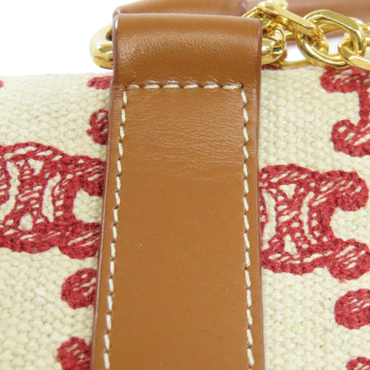 CELINE セリーヌ トリオンフ 2WAY ボストンバッグ キャンバス レディース 中古