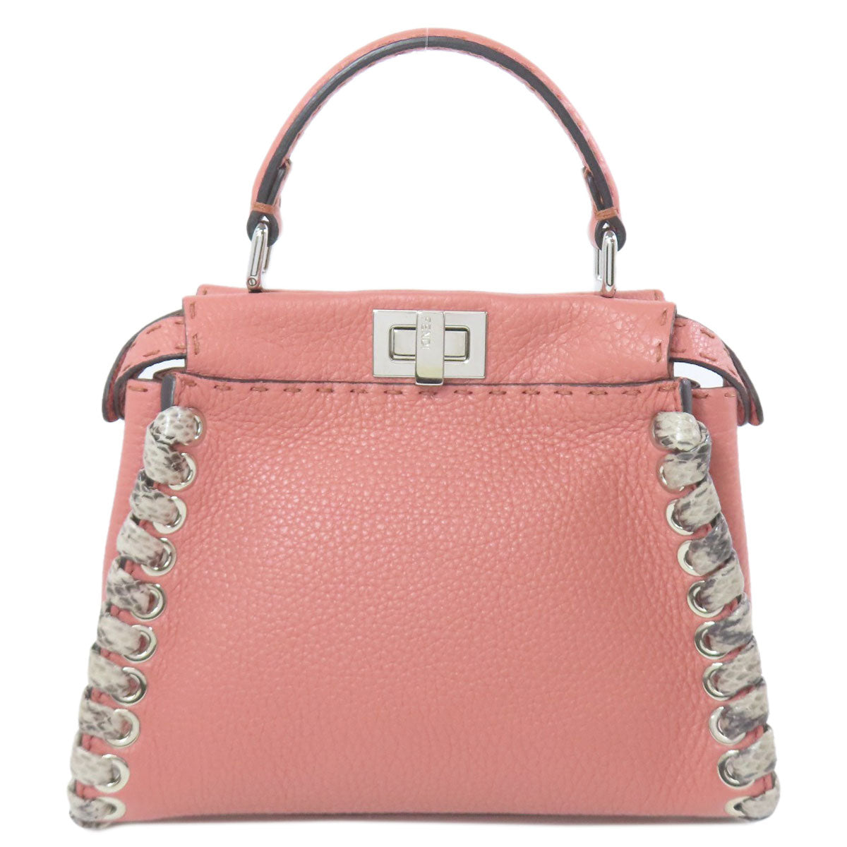 FENDI フェンディ ピーカブー ミニ セレリア 2WAY ハンドバッグ カーフ レディース 中古