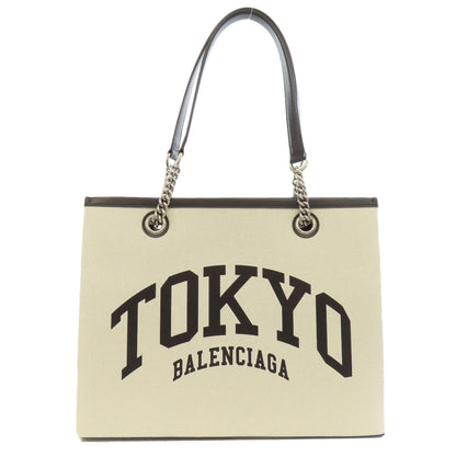 BALENCIAGA バレンシアガ 759973 デュティー フリー トートバッグ キャンバス レディース 中古