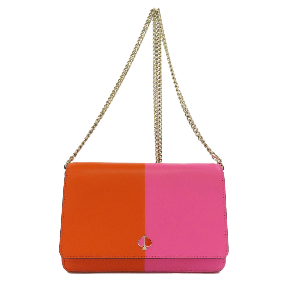 kate spade ケイトスペード チェーンウォレット バイカラー 長財布（小銭入れあり） レザー レディース 中古