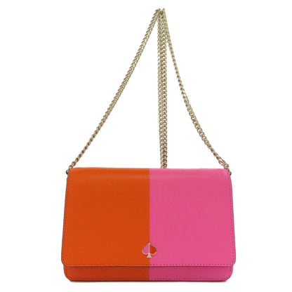 kate spade ケイトスペード チェーンウォレット バイカラー 長財布（小銭入れあり） レザー レディース 中古