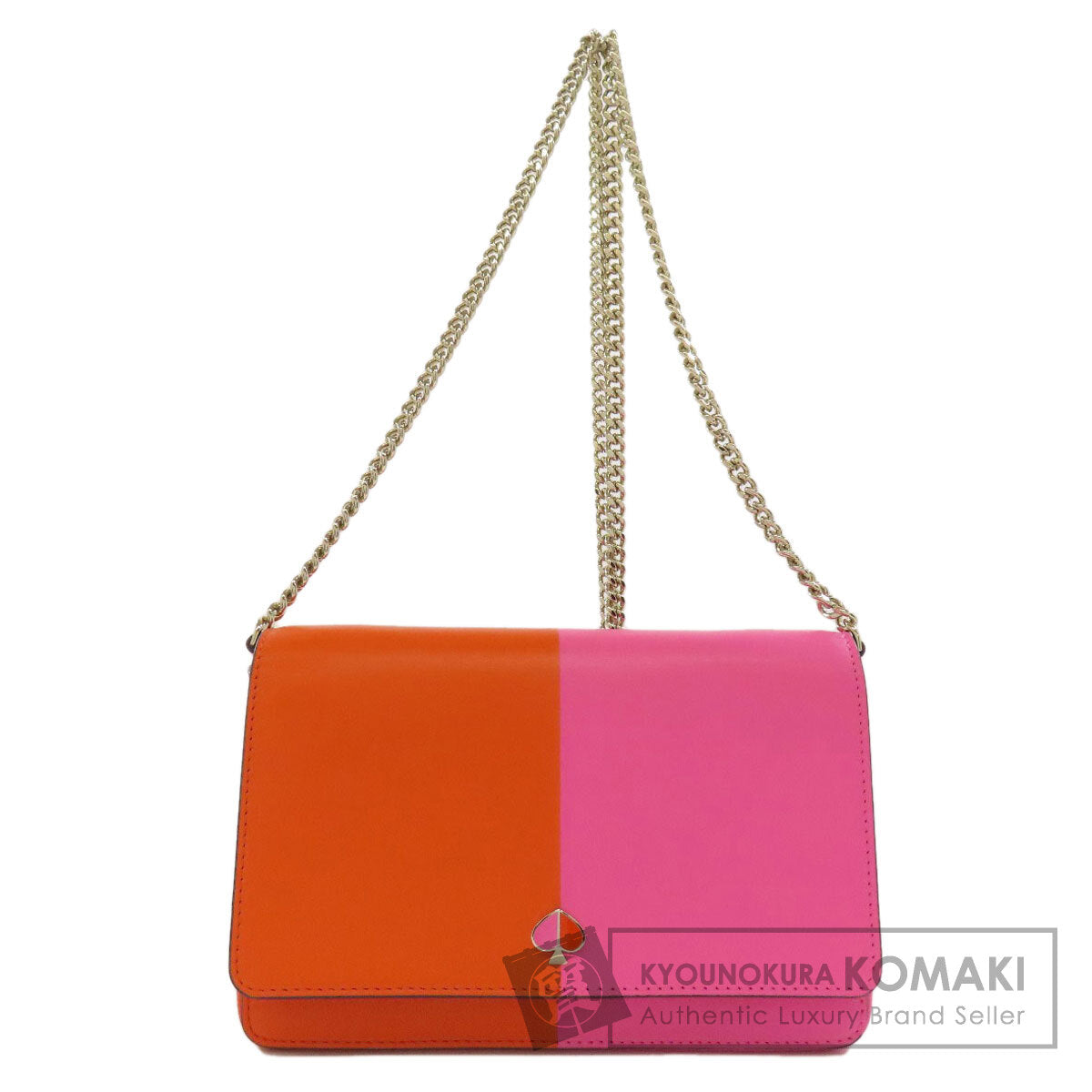kate spade ケイトスペード チェーンウォレット バイカラー 長財布（小銭入れあり） レザー レディース 中古