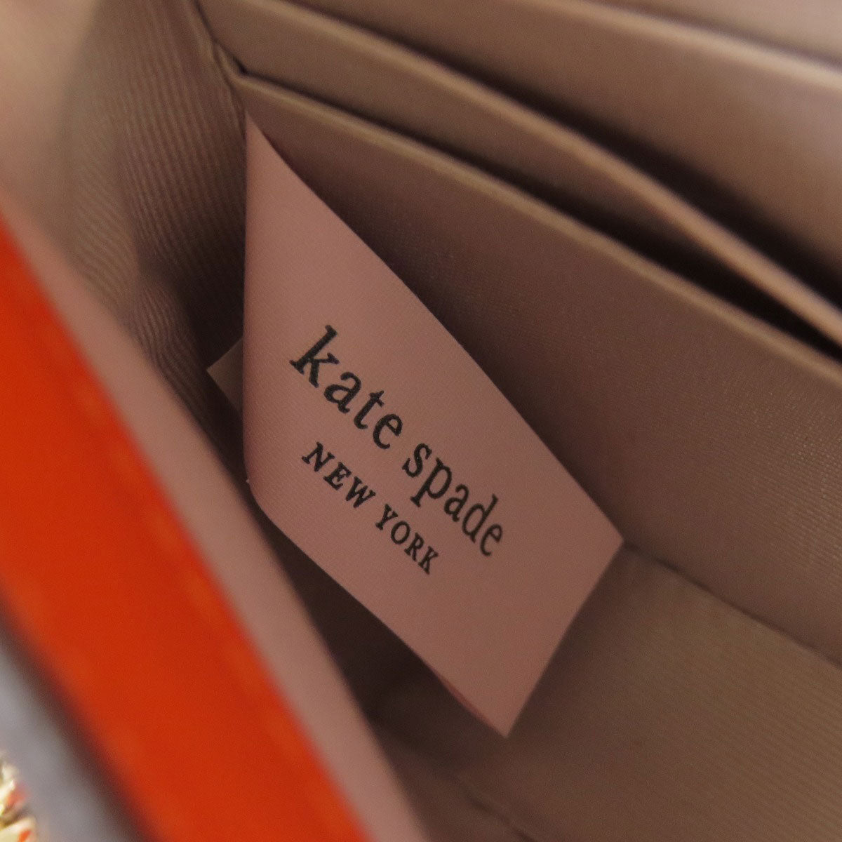 kate spade ケイトスペード チェーンウォレット バイカラー 長財布（小銭入れあり） レザー レディース 中古