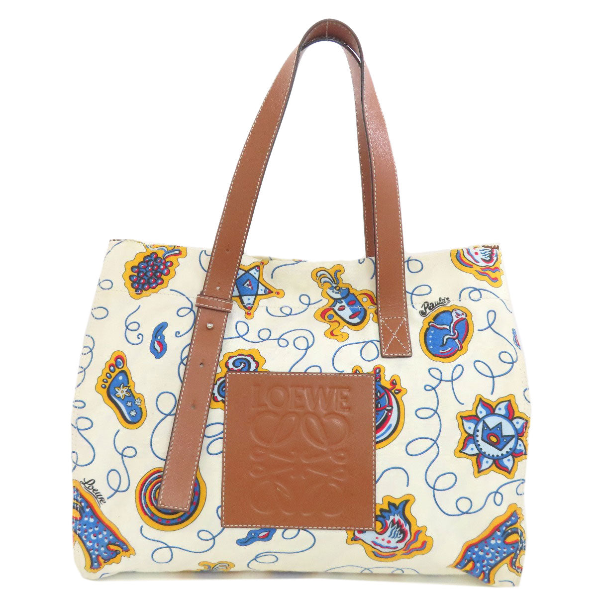 LOEWE ロエベ パウラズイビザ トートバッグ キャンバス レディース 中古
