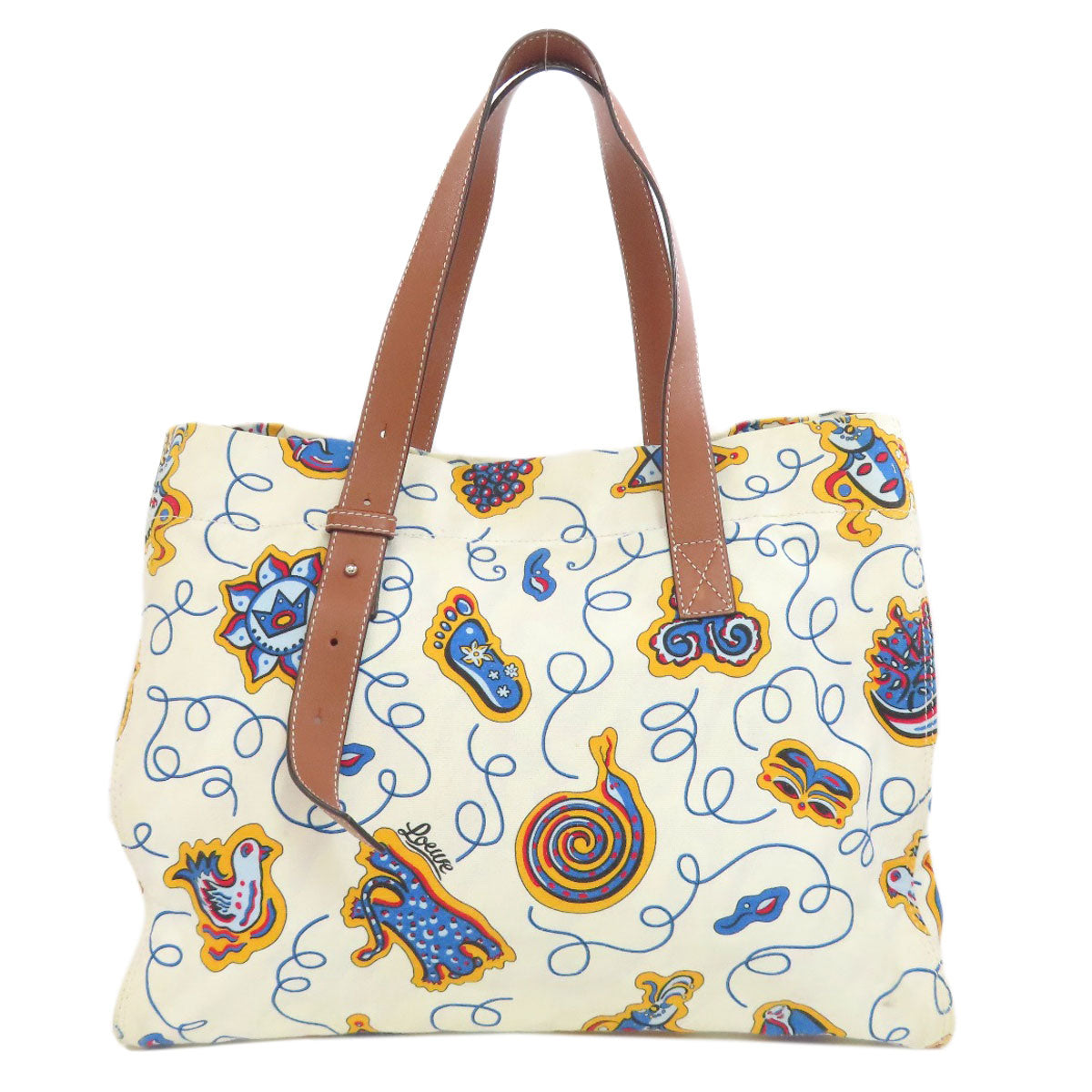LOEWE ロエベ パウラズイビザ トートバッグ キャンバス レディース 中古