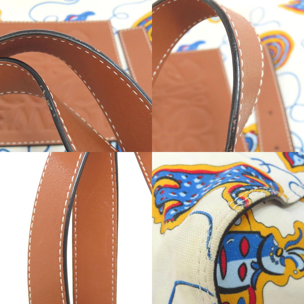 LOEWE ロエベ パウラズイビザ トートバッグ キャンバス レディース 中古