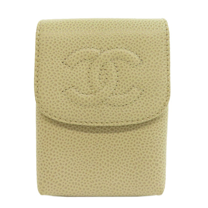 CHANEL シャネル シガレットケース ココマーク ゴールド金具 シガレットケース グレインド カーフスキン レディース 中古