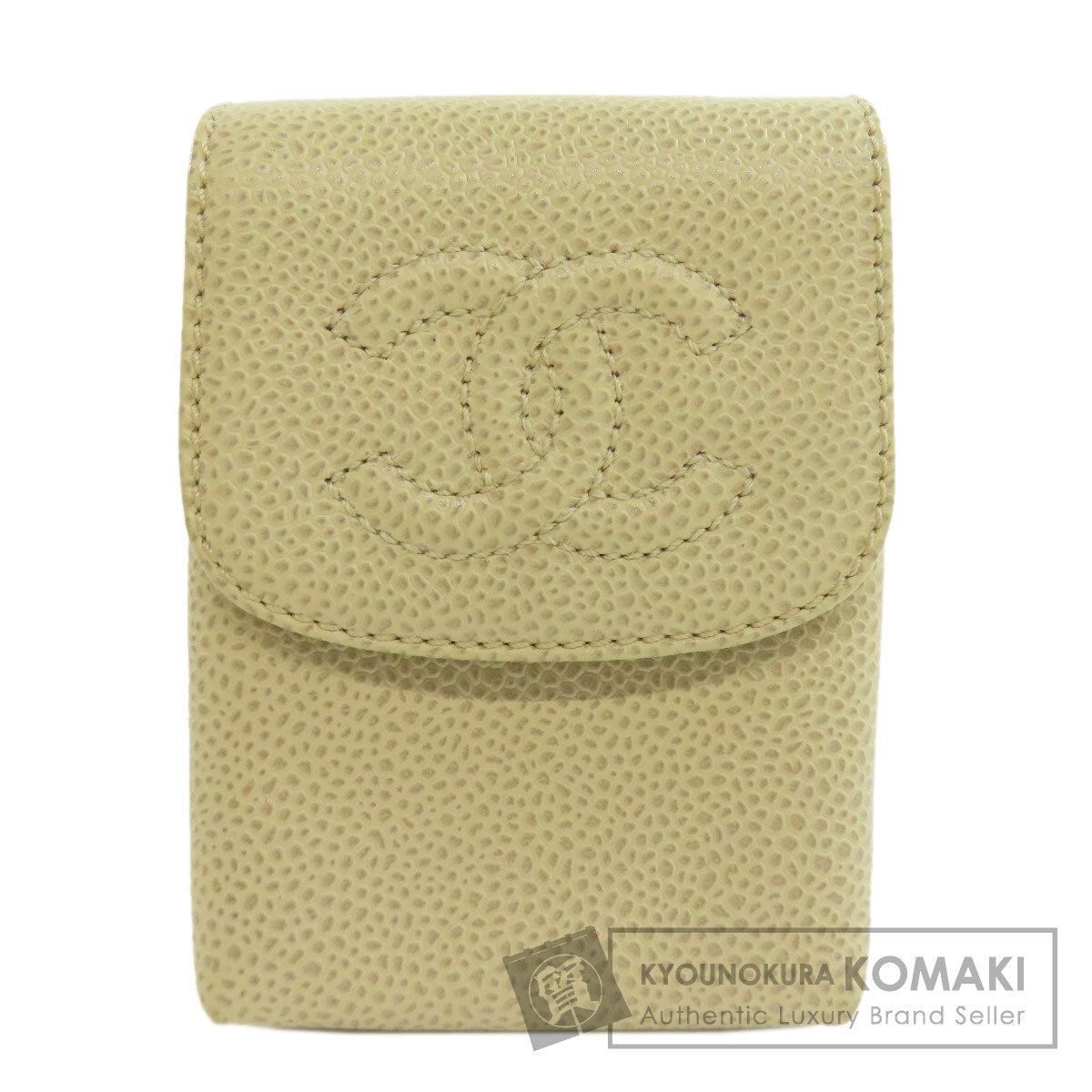 CHANEL シャネル シガレットケース ココマーク ゴールド金具 シガレットケース グレインド カーフスキン レディース 中古