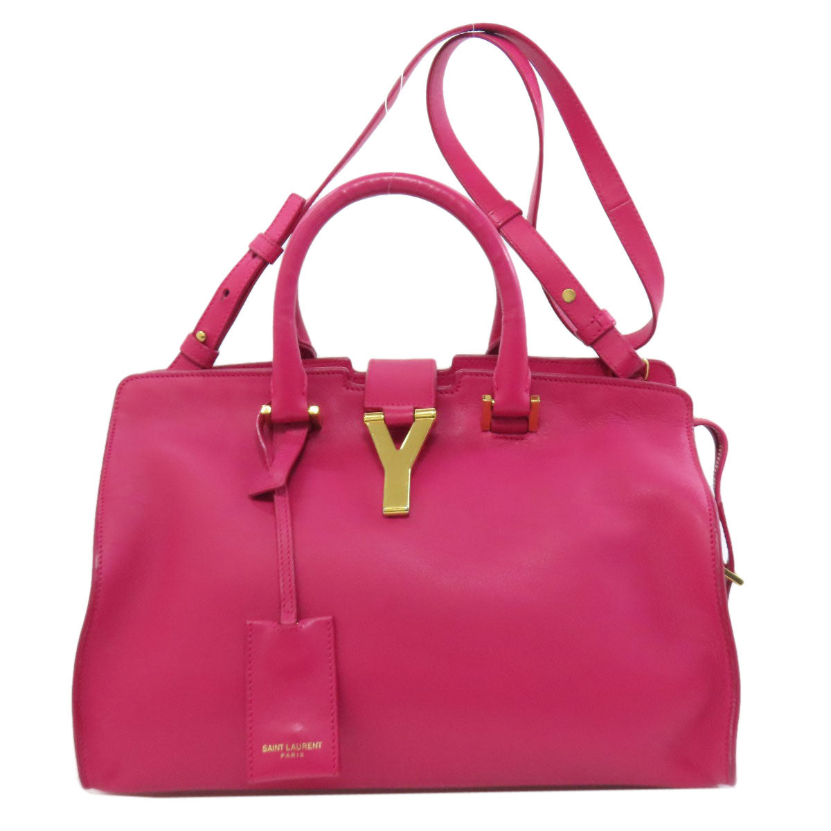 SAINT LAURENT サンローラン プチカバス 2WAY ハンドバッグ レザー レディース 中古