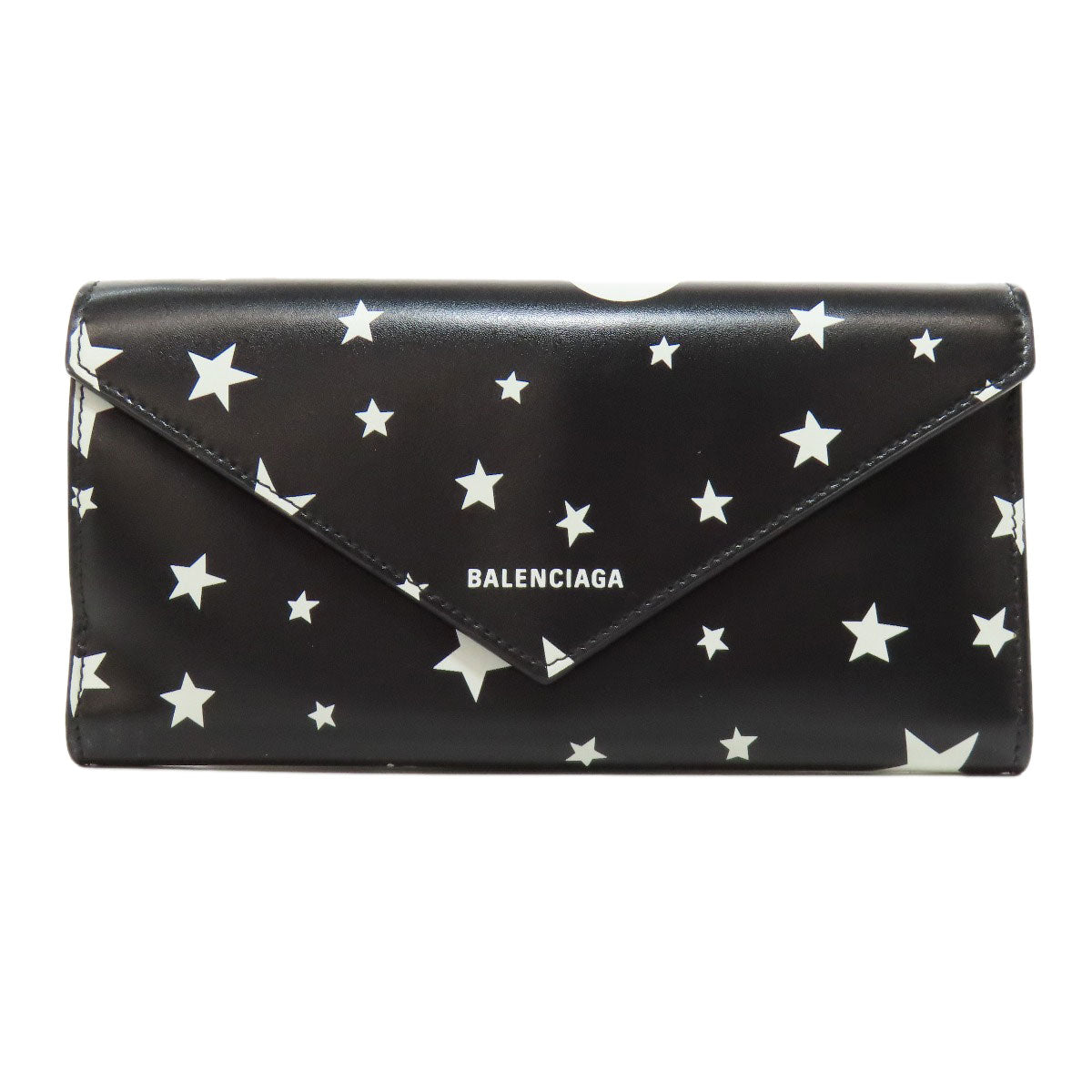 BALENCIAGA バレンシアガ 499207 スターモチーフ 長財布（小銭入れあり） カーフ レディース 中古