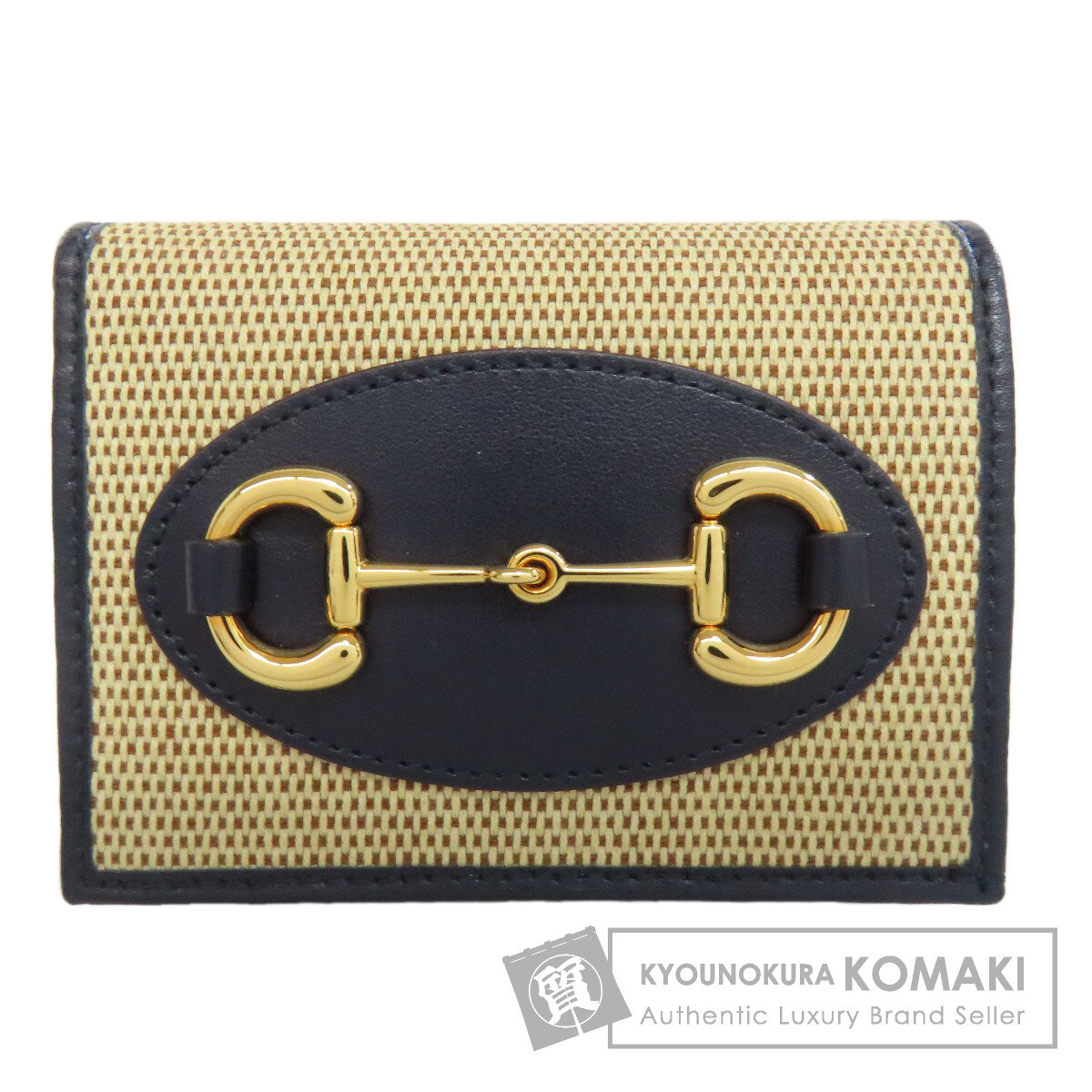 GUCCI グッチ 621887 ホースビット 二つ折り財布（小銭入れあり） キャンバス レディース 中古