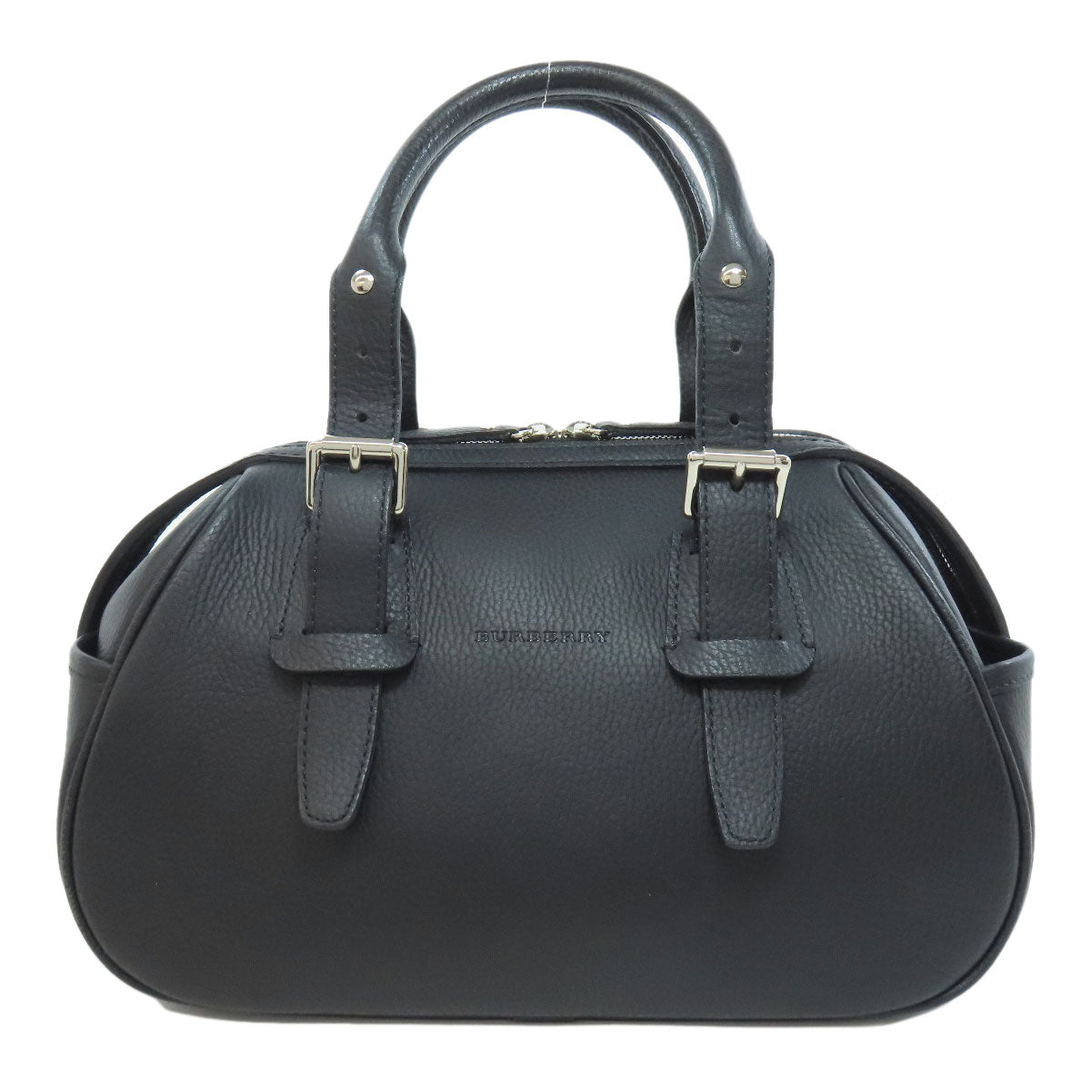 BURBERRY バーバリー ロゴ ハンドバッグ レザー レディース 中古