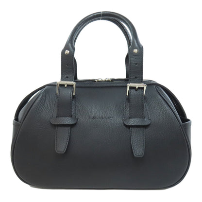 BURBERRY バーバリー ロゴ ハンドバッグ レザー レディース 中古