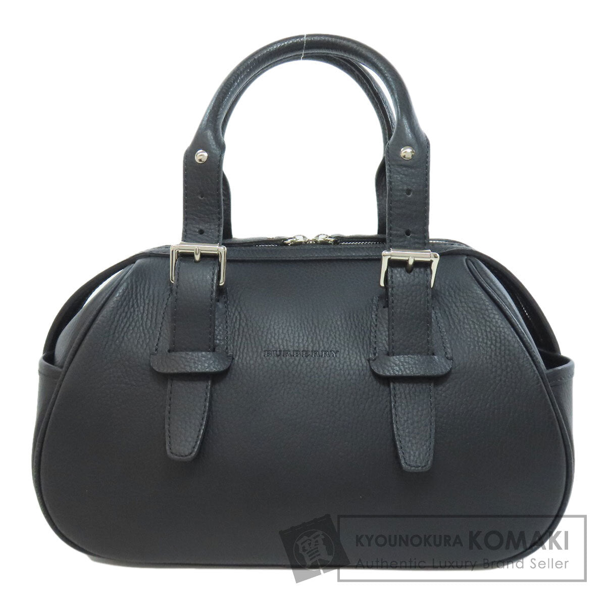 BURBERRY バーバリー ロゴ ハンドバッグ レザー レディース 中古