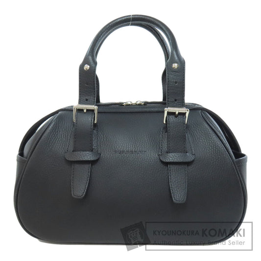 BURBERRY バーバリー ロゴ ハンドバッグ レザー レディース 中古