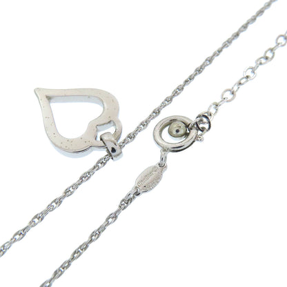 CHRISTIAN DIOR クリスチャンディオール ハート ラインストーン ネックレス 金属製 レディース 中古