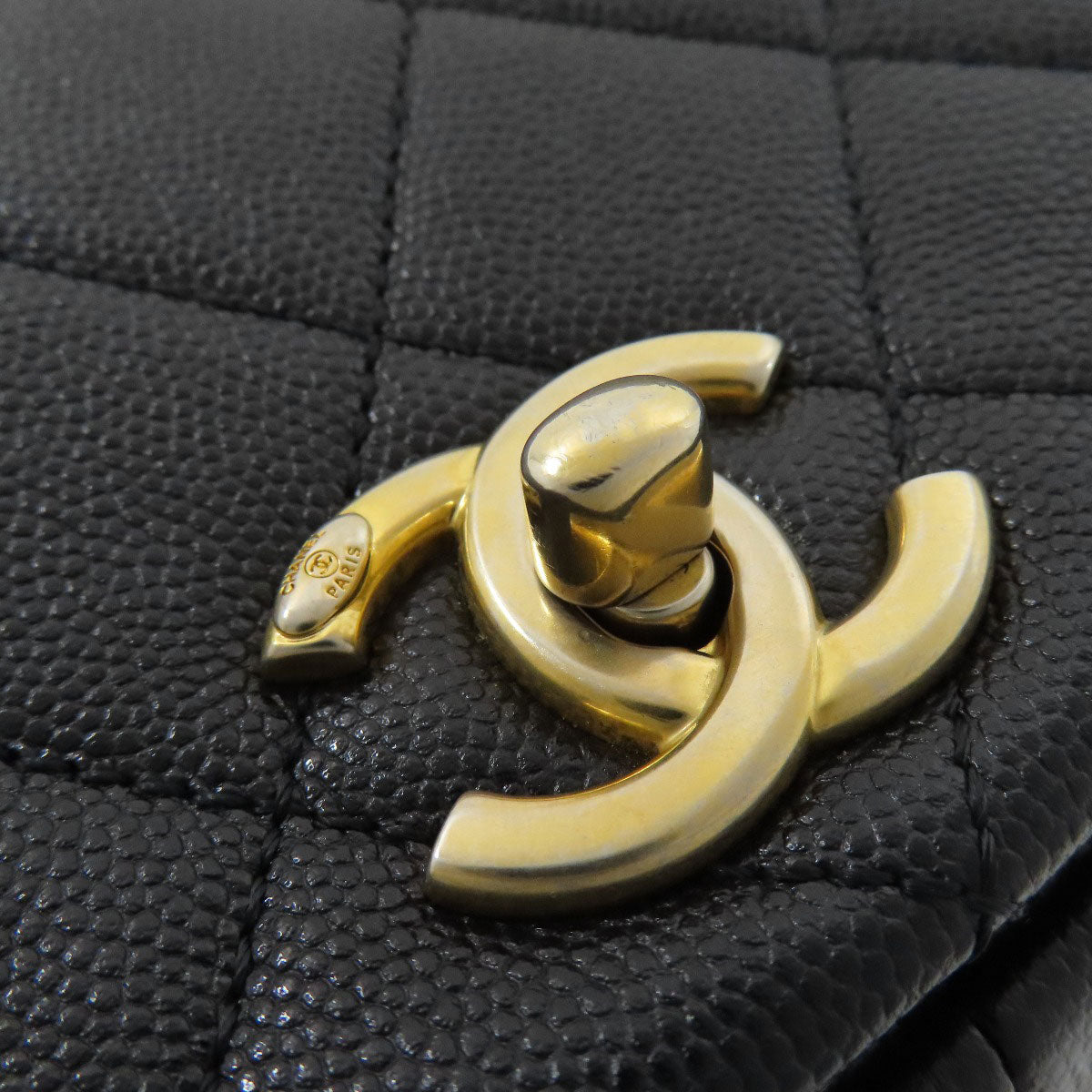 CHANEL シャネル マトラッセ ゴールド金具 2WAY ショルダーバッグ グレインド カーフスキン レディース 中古